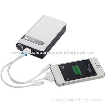 Mini Car Emergency Jump Starter with 9,000mAh, Start 12V Vehicle, Fit for Mobiles, Digital Devices